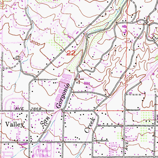 Topographic Map of Cherry Valley Census Designated Place, CA