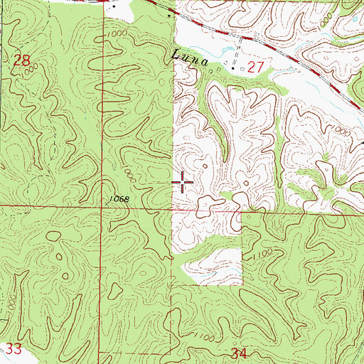 Topographic Map of Chewey Census Designated Place, OK