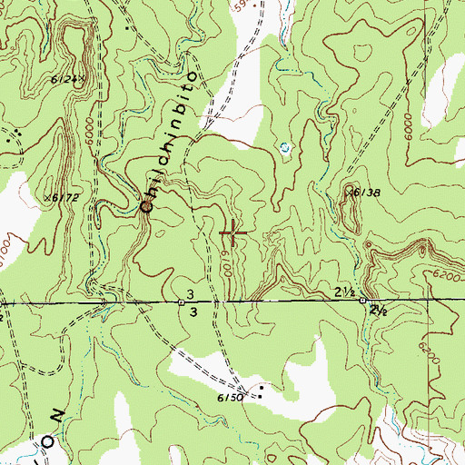 Topographic Map of Chilchinbito Census Designated Place, AZ