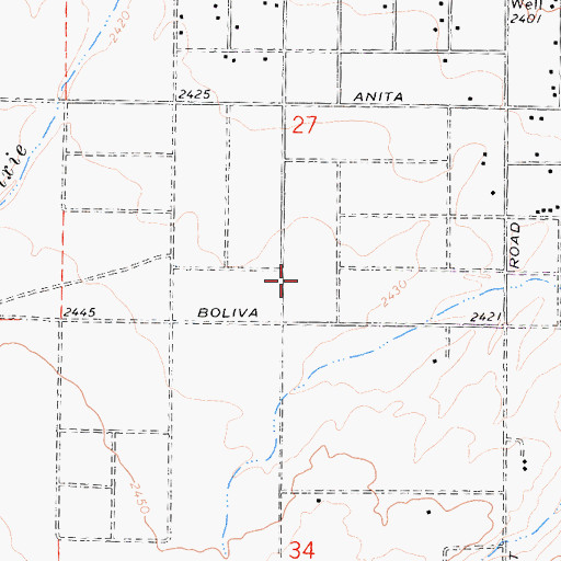 Topographic Map of China Lake Acres Census Designated Place, CA