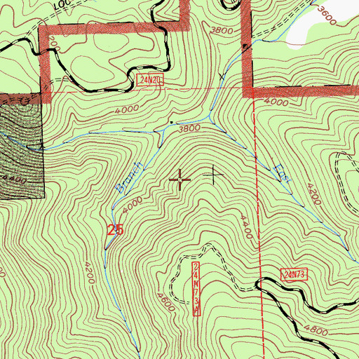 Topographic Map of East Quincy Census Designated Place, CA