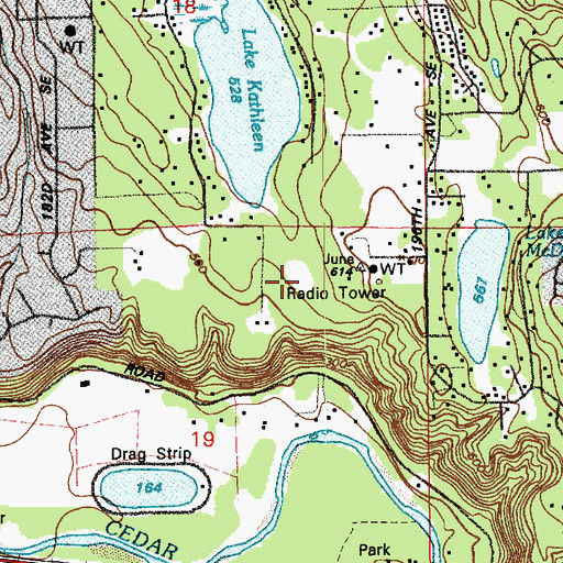 Topographic Map of East Renton Highlands Census Designated Place, WA
