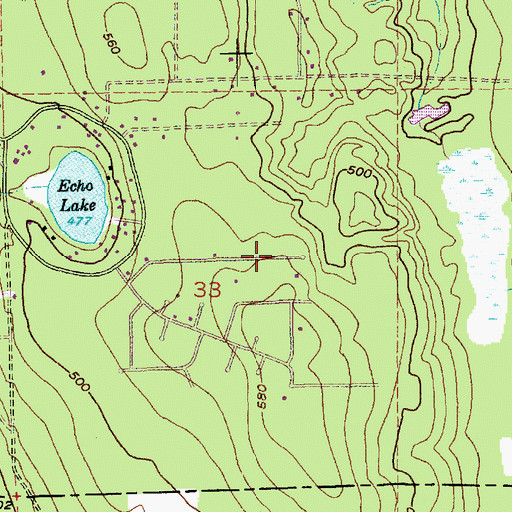 Topographic Map of Echo Lake Census Designated Place, WA