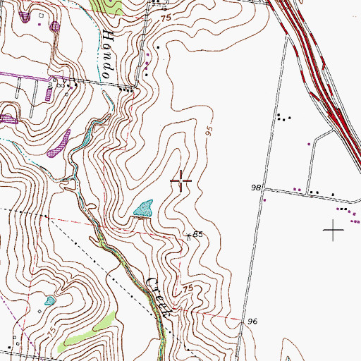 Topographic Map of Edroy Census Designated Place, TX