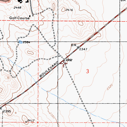 Topographic Map of Edwards Air Force Base Census Designated Place, CA