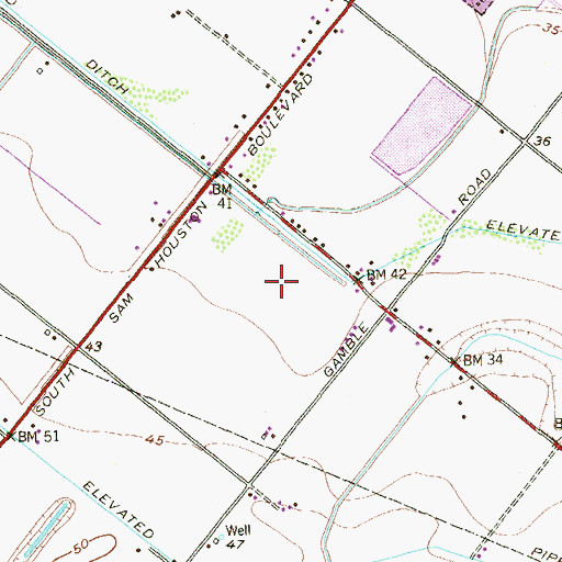 Topographic Map of El Camino Angosto Census Designated Place, TX