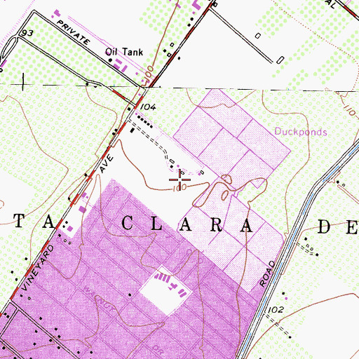 Topographic Map of El Rio Census Designated Place, CA
