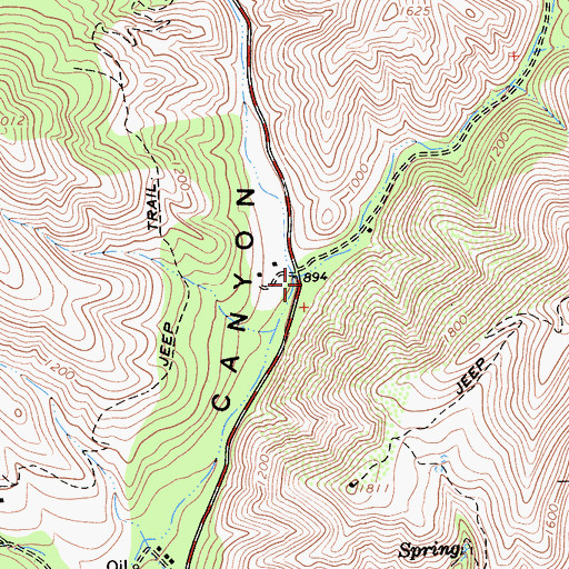 Topographic Map of Colson Canyon, CA