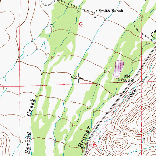 Topographic Map of Lonetree Census Designated Place, WY