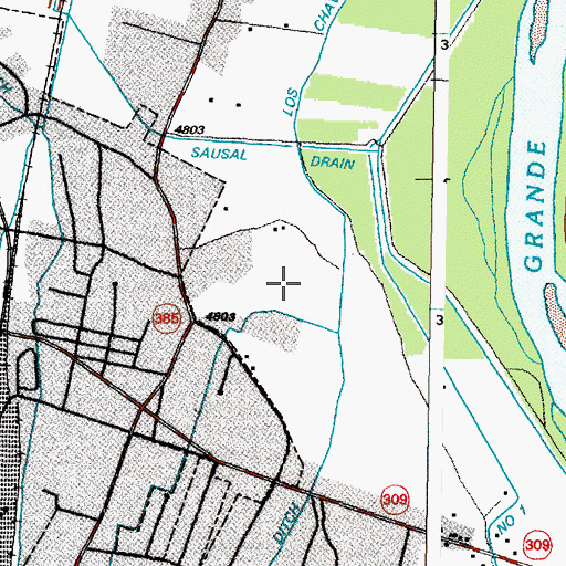 Topographic Map of Los Trujillos-Gabaldon Census Designated Place, NM