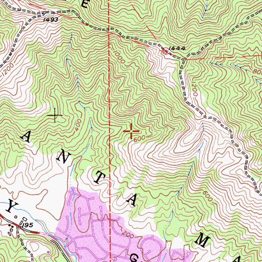Topographic Map of Lucas Valley-Marinwood Census Designated Place, CA