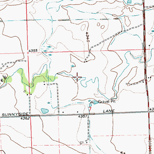 Topographic Map of Lucerne Census Designated Place, WY