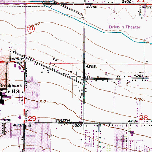 Topographic Map of Magna Census Designated Place, UT