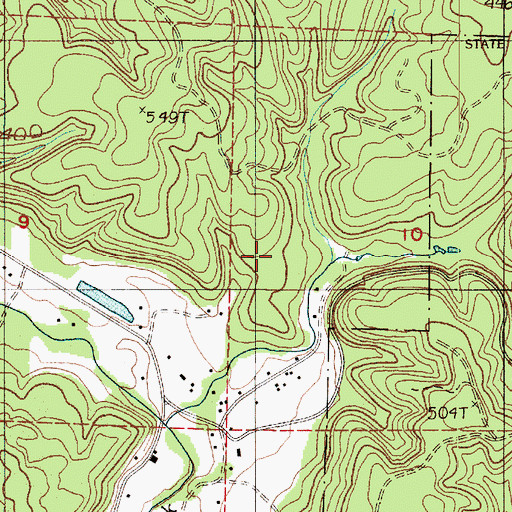 Topographic Map of Malone-Porter Census Designated Place (historical), WA