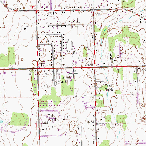 Topographic Map of McCord Census Designated Place, OK