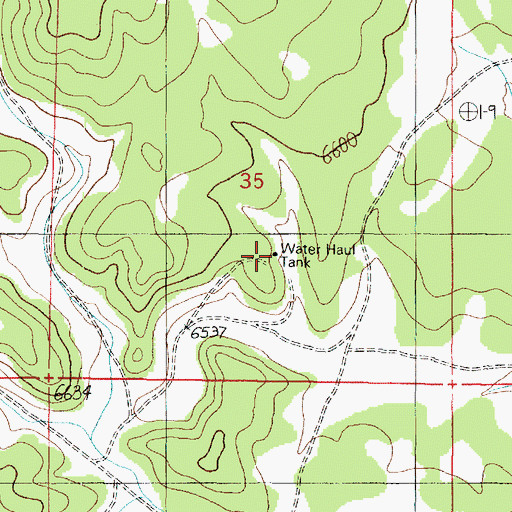 Topographic Map of Water Haul Tank, AZ