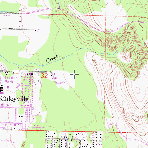 Topographic Map of McKinleyville Census Designated Place, CA