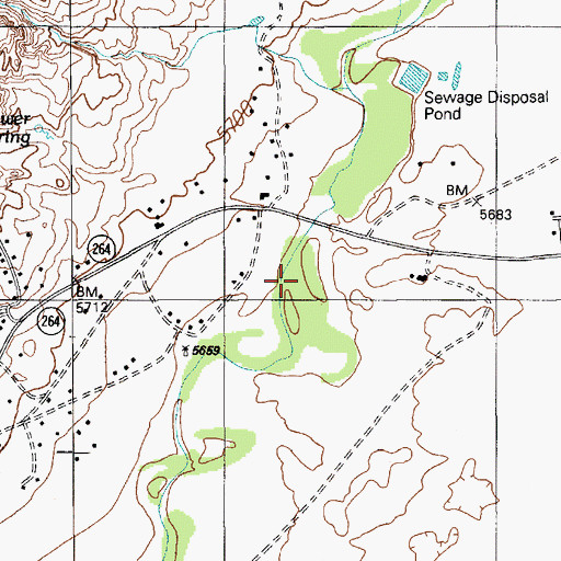 Topographic Map of First Mesa Census Designated Place, AZ