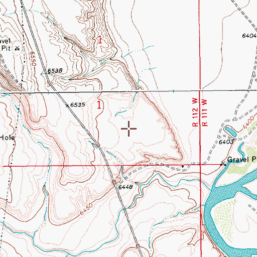 Topographic Map of Fontenelle Census Designated Place, WY