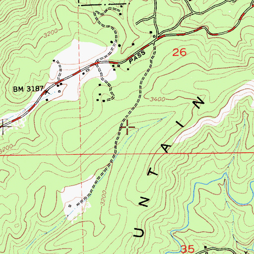 Topographic Map of Forest Meadows Census Designated Place, CA