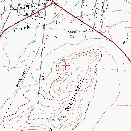 Topographic Map of Fort Davis Census Designated Place, TX