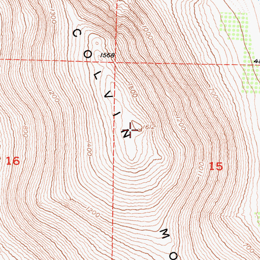 Topographic Map of Colvin Mountain, CA