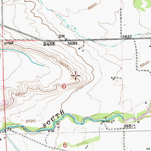 Topographic Map of Fort Washakie Census Designated Place, WY