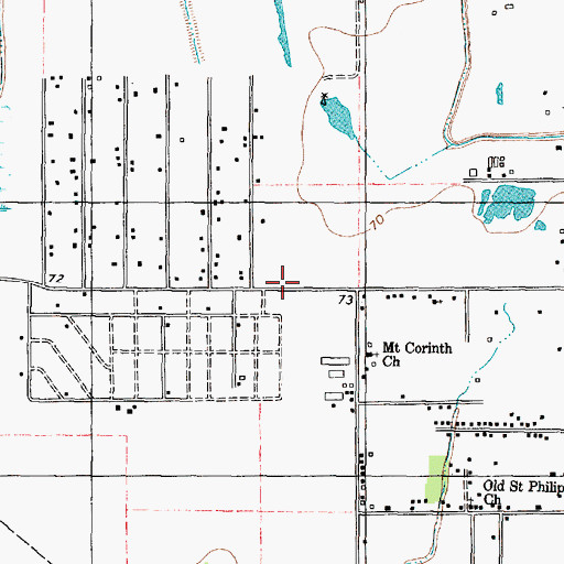 Topographic Map of Fresno Census Designated Place, TX