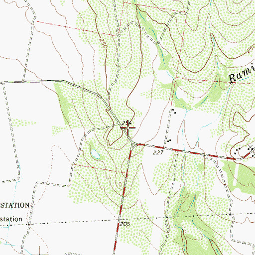 Topographic Map of Fronton Census Designated Place, TX