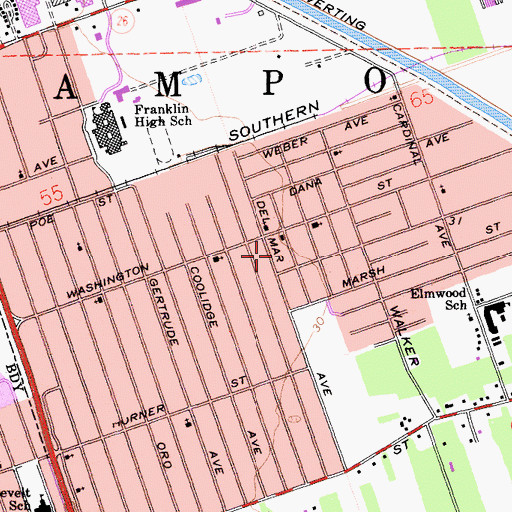 Topographic Map of Garden Acres Census Designated Place, CA