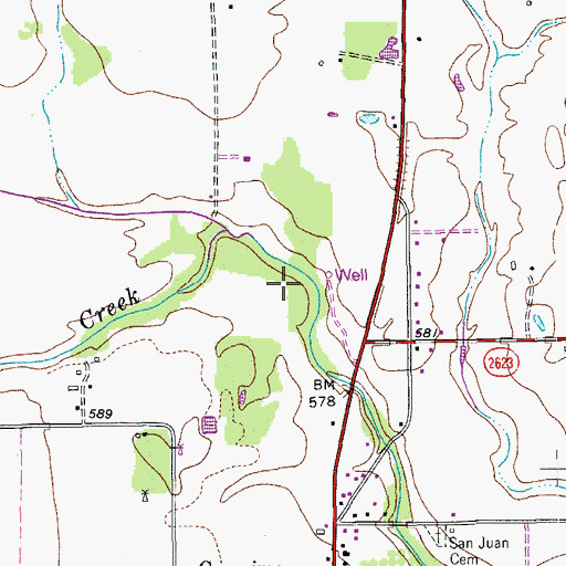 Topographic Map of Geronimo Census Designated Place, TX
