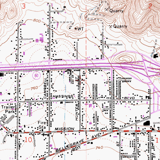 Topographic Map of Glen Avon Census Designated Place, CA
