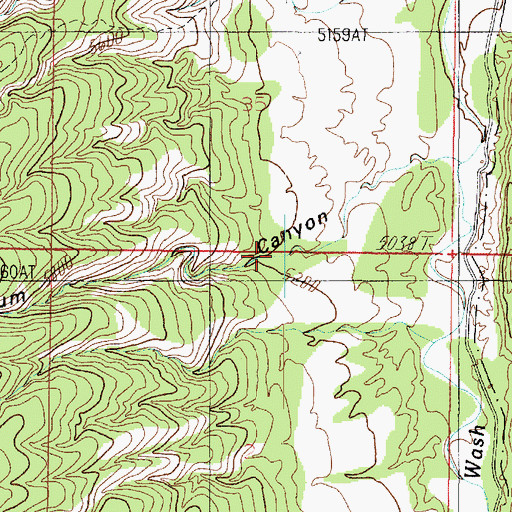 Topographic Map of North Larkum Canyon, AZ