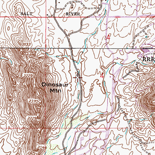 Topographic Map of Gold Canyon Census Designated Place, AZ