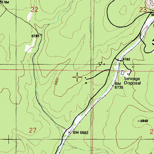 Topographic Map of Grand Canyon Village Census Designated Place, AZ