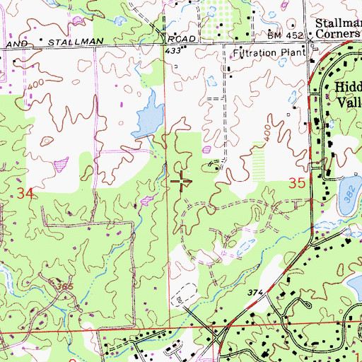 Topographic Map of Granite Bay Census Designated Place, CA