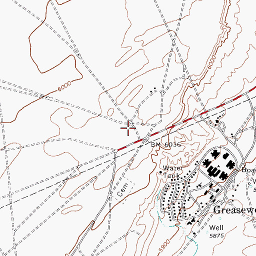 Topographic Map of Greasewood Census Designated Place, AZ