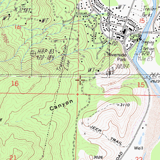 Topographic Map of Commonwealth Mine, CA