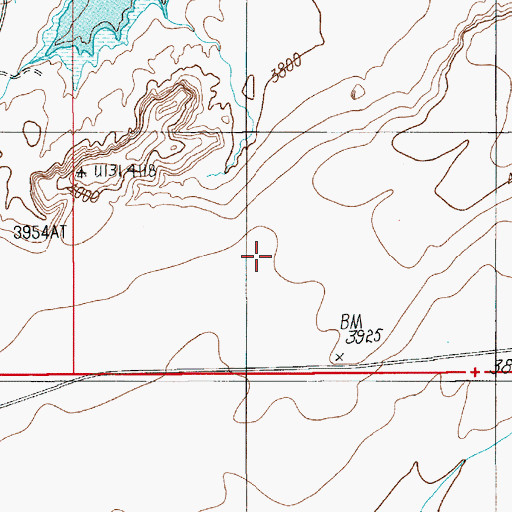 Topographic Map of Halls Crossing Census Designated Place, UT