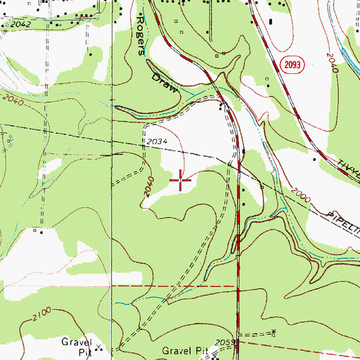 Topographic Map of Harper Census Designated Place, TX