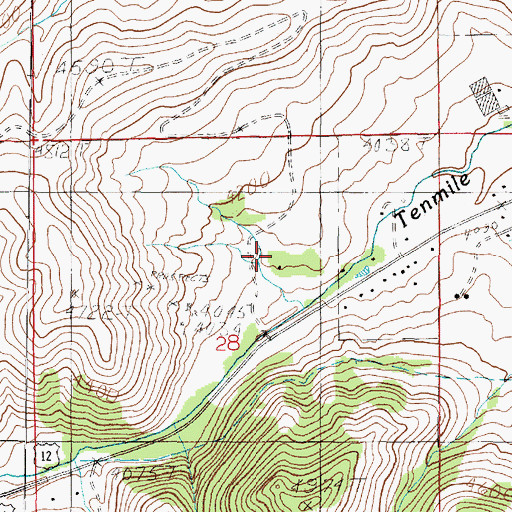 Topographic Map of Helena West Side Census Designated Place, MT