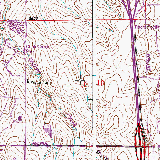 Topographic Map of Heritage Hills Census Designated Place (historical), CO