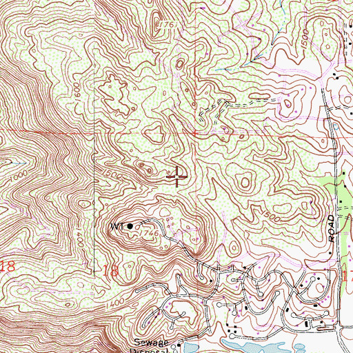 Topographic Map of Hidden Meadows Census Designated Place, CA