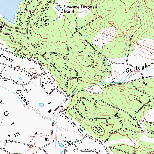 Topographic Map of Hidden Valley Lake Census Designated Place, CA