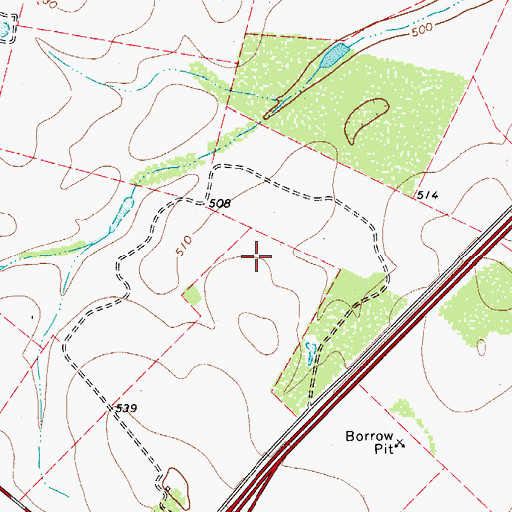 Topographic Map of Hilltop Census Designated Place, TX
