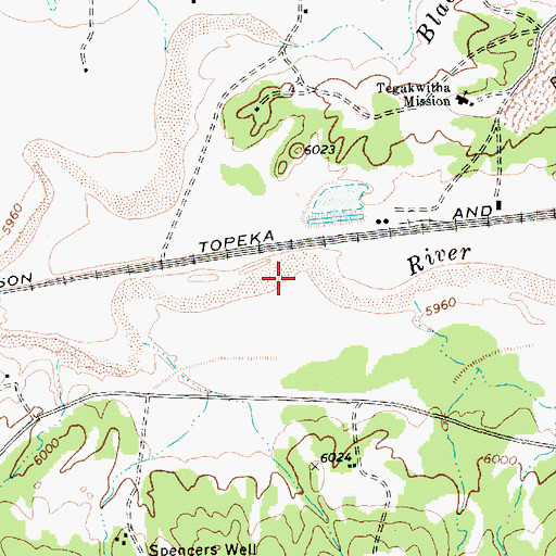 Topographic Map of Houck Census Designated Place, AZ
