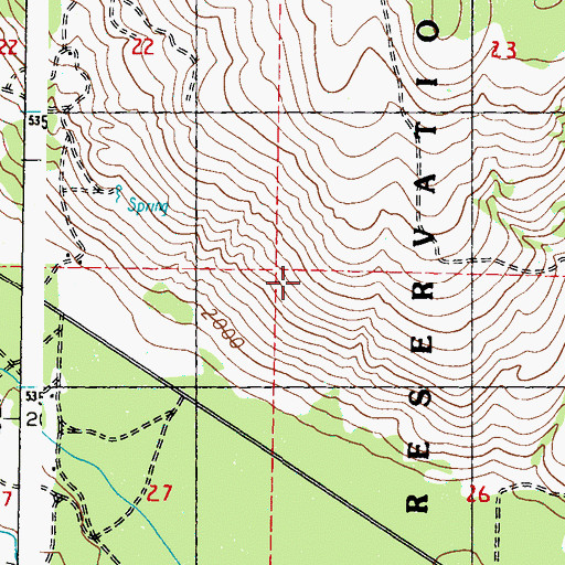 Topographic Map of Inchelium Census Designated Place, WA