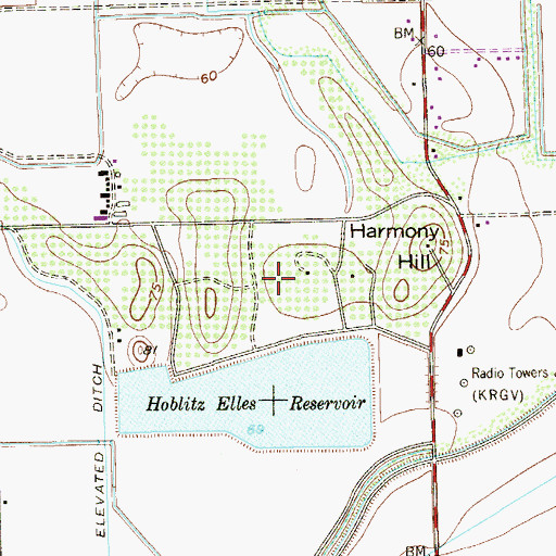Topographic Map of Indian Hills Census Designated Place, TX