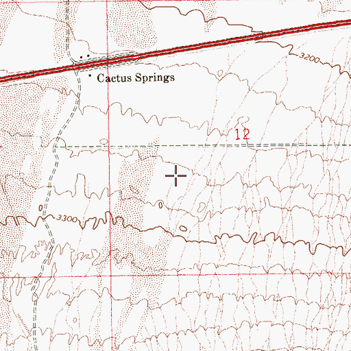 Topographic Map of Indian Springs Census Designated Place, NV
