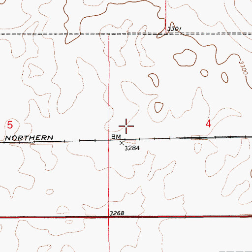 Topographic Map of Inverness Census Designated Place, MT